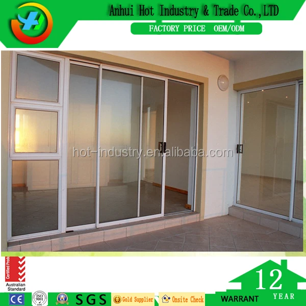 Villa wohnzimmer fenster und türen design schwarz pvc rahmen ...