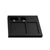 black paper luxury cardboard iphone unlock box with foil stamping logo for phone and charging box