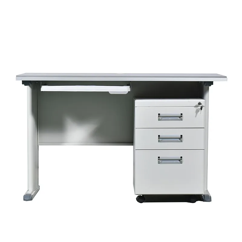 Officel Furniture 3 Drawer Metal Stainless Steel Computer Table Office 