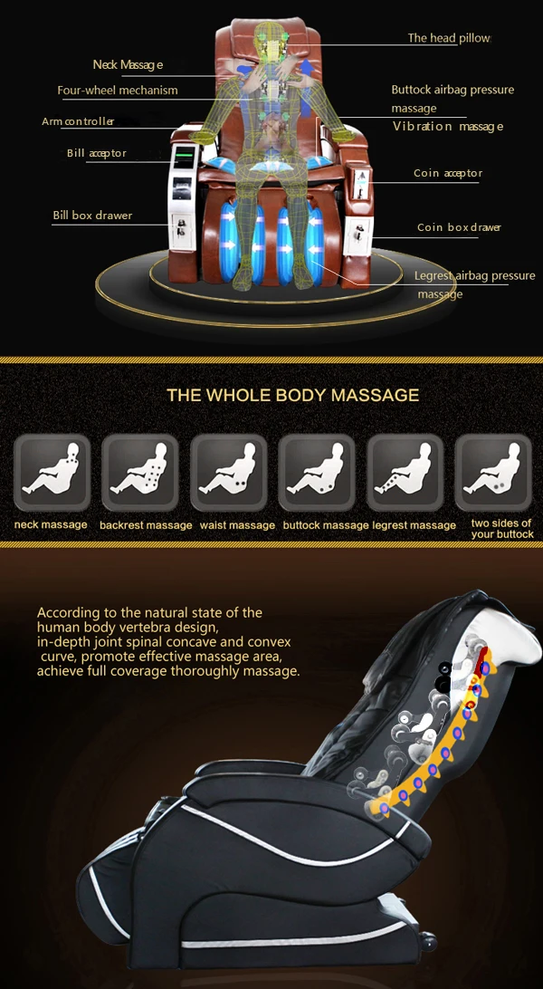 Shopping Mall Massage Chair,Airports Massage Chair,Vending Massage