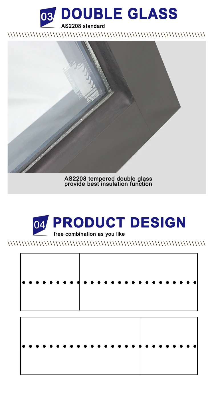 New design aluminum corner fixed window cheap price