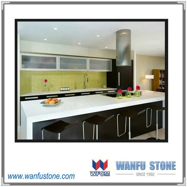 2014 Venta Caliente Encimera De La Cocina,Cuarzo Blanco Encimera De La