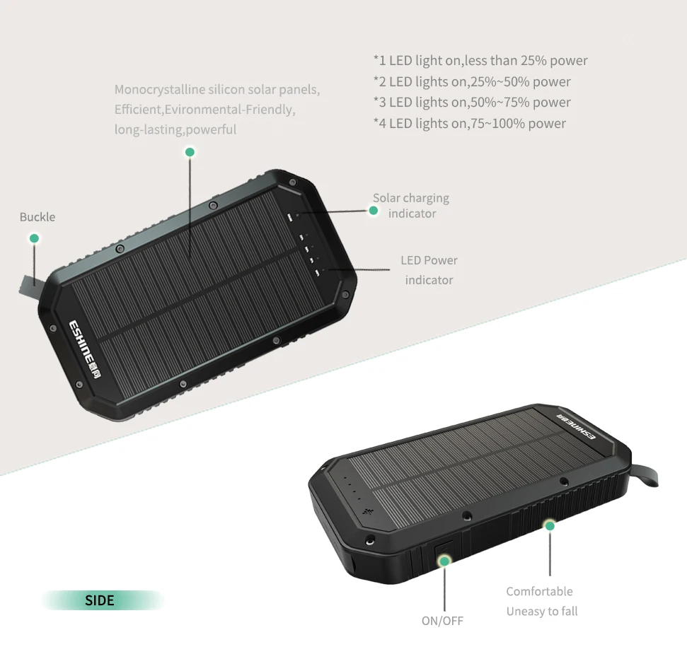 Portable Solar Charger Wireless Es982s Power Bank Buy Portable Solar