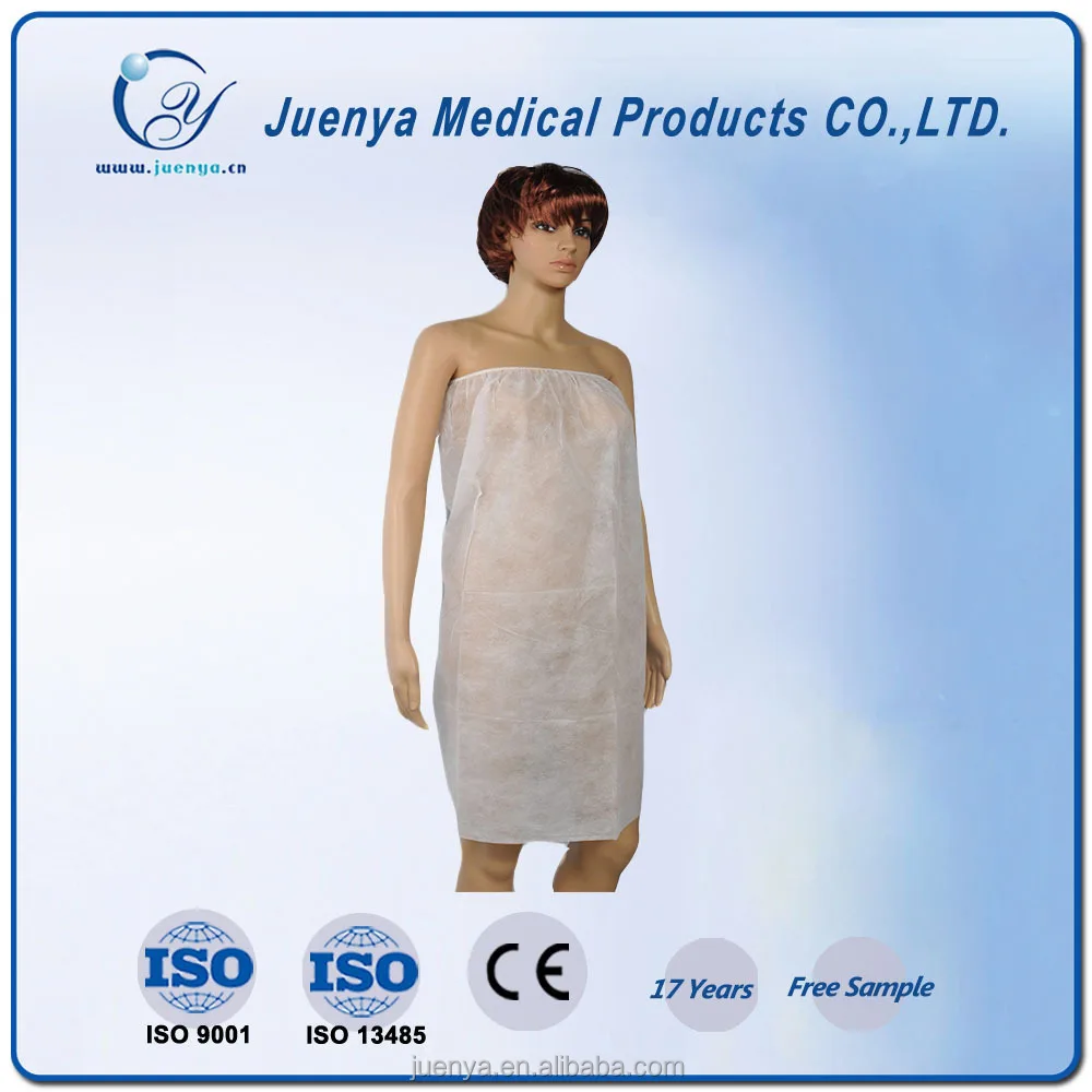 Disposable Non Woven Spa Bathrobe Women Wrap Buy Disposable Bathrobe