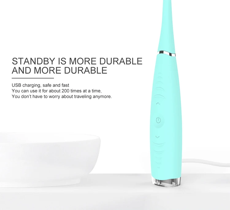 Portable chargeable waterproof mini ultrasonic electric tooth cleaner for tooth care