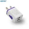 Dual Led USB Chargers 5V 2.1A Cell Phone Charge Custom Manufacturers Wall Charger For Smartphone