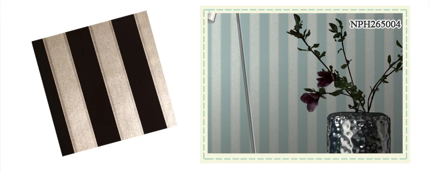 European Striped Design Non-woven Modern Wallpaper