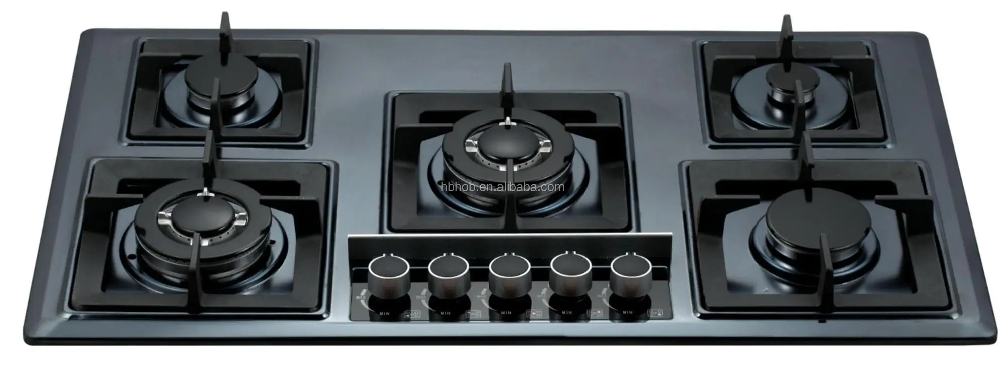 2019 black steel cooktop home appliances gas hobs 5 burner