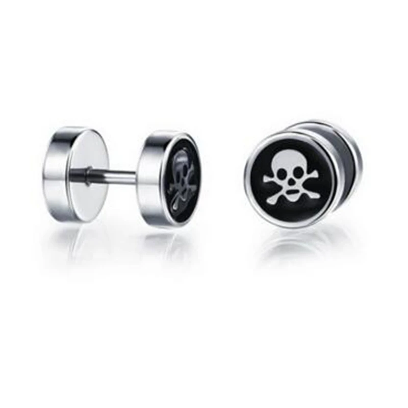 Fashion Jewelry Personal Design Cute Skull Biker Earrings 316l Fashion Jewelry Personal Design Cute Skull Biker Earrings 316l Stainless Steel Cool Men Boys