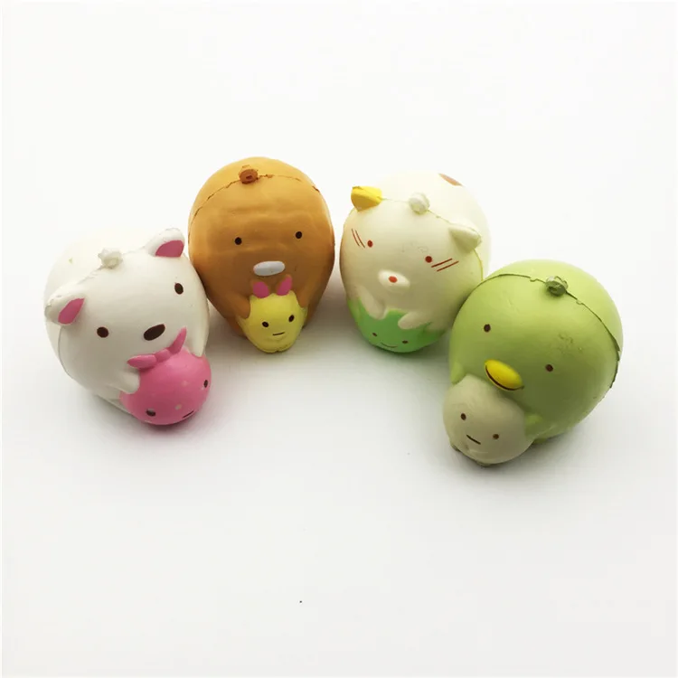 China Factory Supplier High Quality Soft Slow Rising Mini Chicken Piggy Keychain Kids Squishy Toys With Good Smell