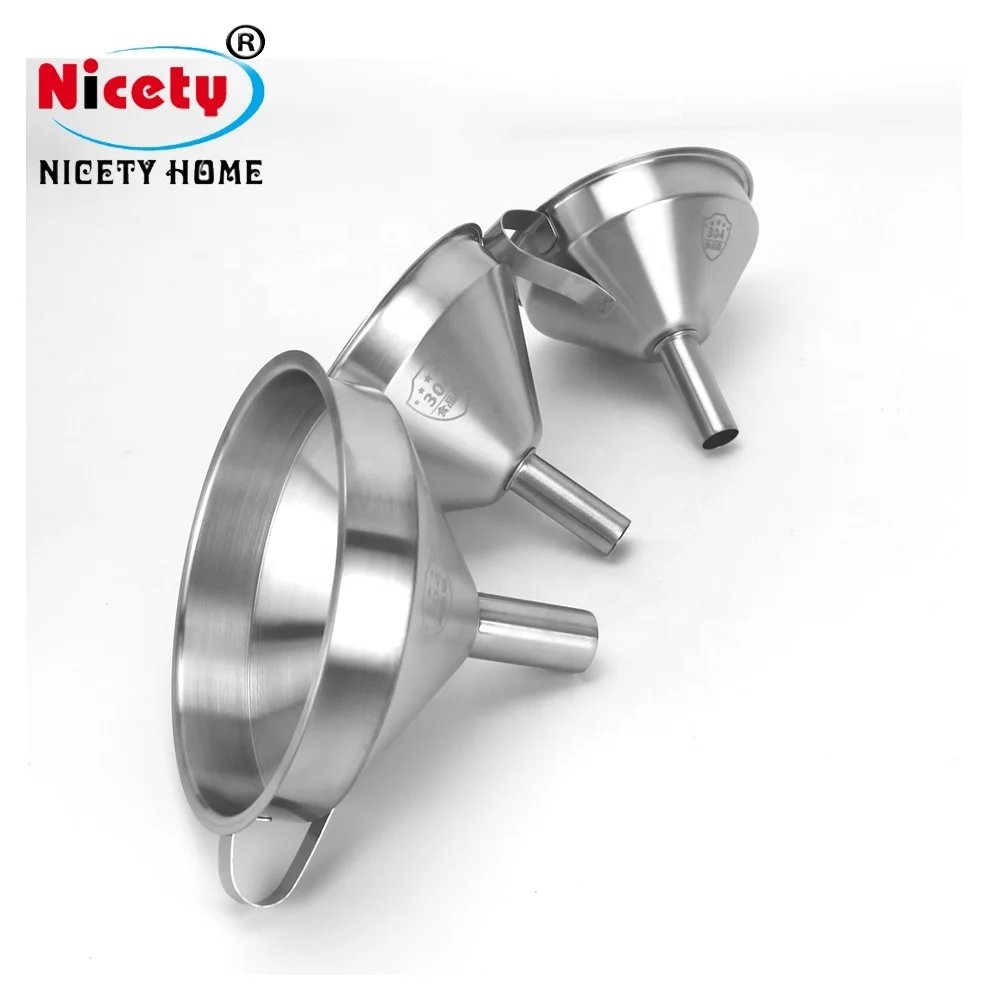 Mini Separating Funnel Filter Metal Cooking Oil Stainless Steel Funnel