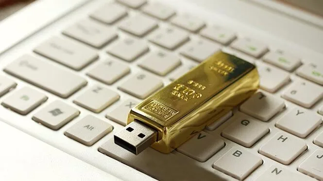 Free sample gold bar usb flash drive customized logo - ANKUX.COM