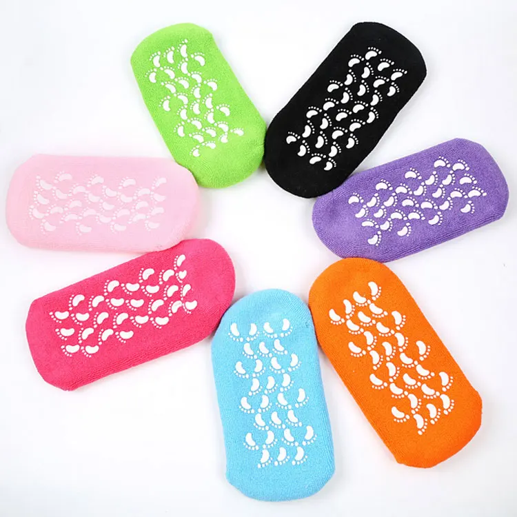 Wholesale Colorful Foot Care Soft Ladies Sock Moisture Spa Gel Sock For