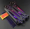 Y10 7 inch electroplated purple grooming hairdressing scissors