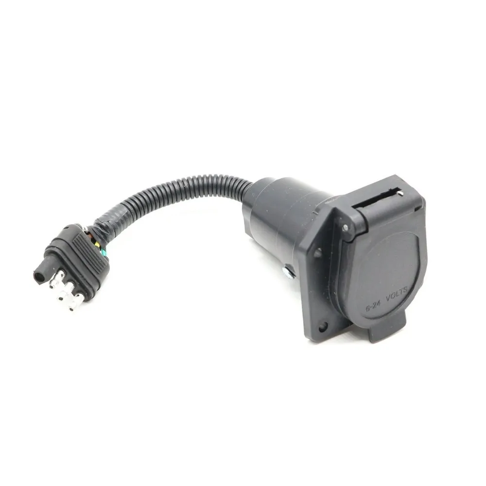 7pin To 4pin Electrical Trailer Socket Adapter With Mounting Bracket