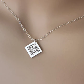 Factory Jewelry Wholesale Personalized Custom Made Qr Code Engrave