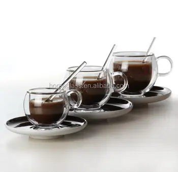 clear double wall coffee mugs