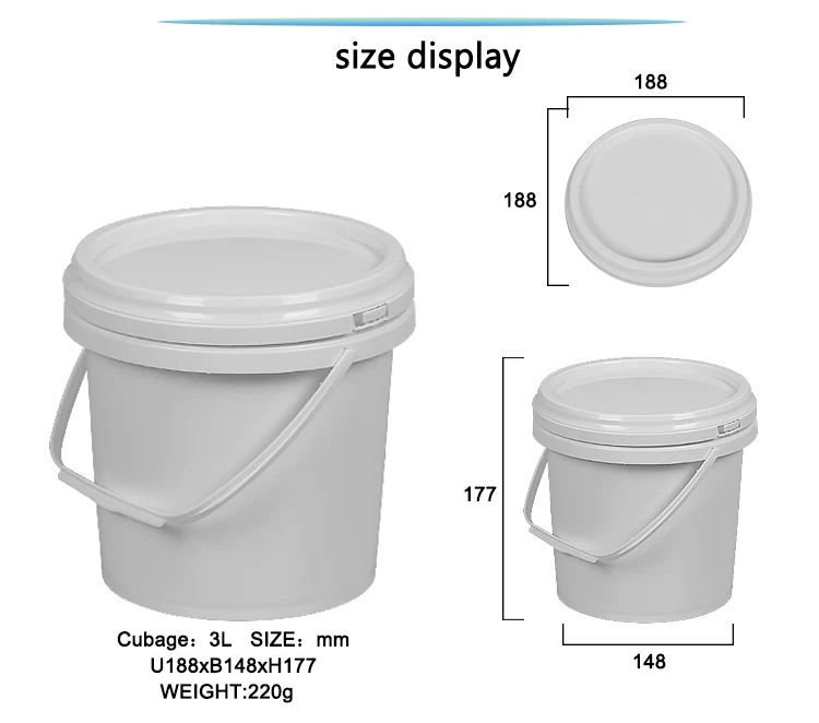3l Small Plastic Buckets With Lids & Handle Buy Plasic Bucket,Plastic Bucket With Lid,Small
