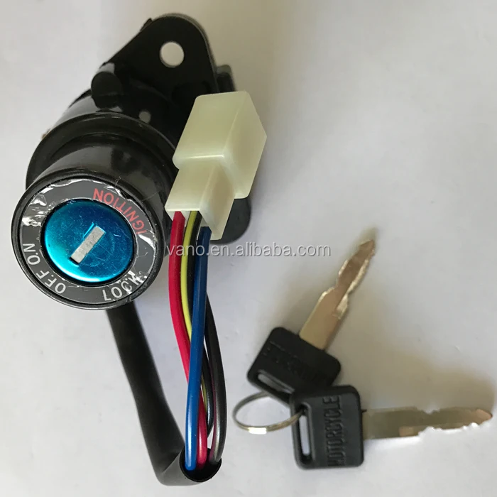 waterproof 4 pins 4 wires YBR125 motorcycle ignition switch key lock set