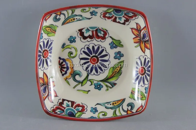 8inch Melamine Square suop plate, Deep Dishes