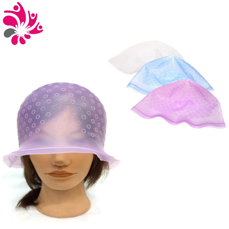 Wholesale Hot Sale Salon Rubber Coloring Hair Highlights Hat Silicone