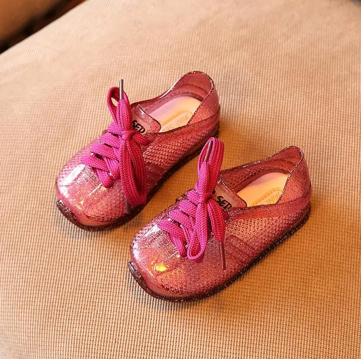 hot pink jelly shoes