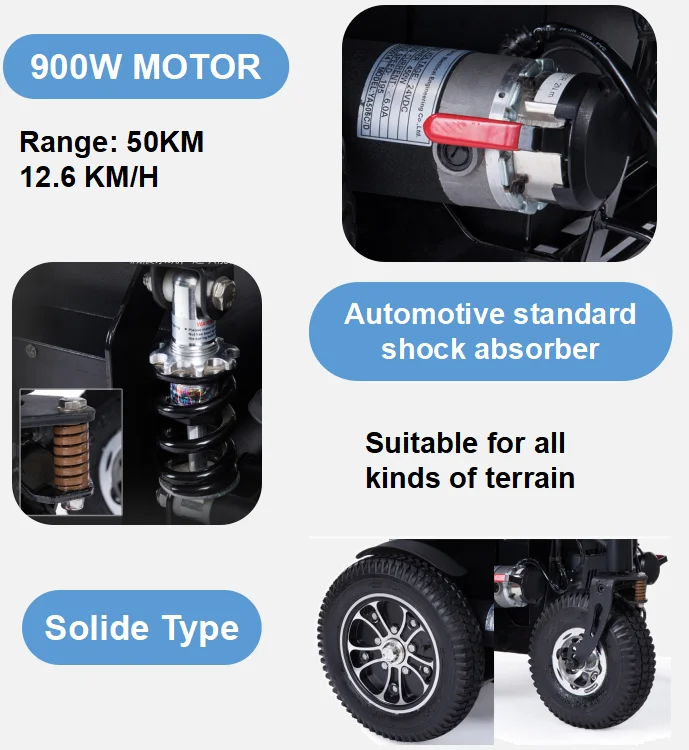 Folding Power Off Road Heavy Duty Quickie Luxury Wheelchair