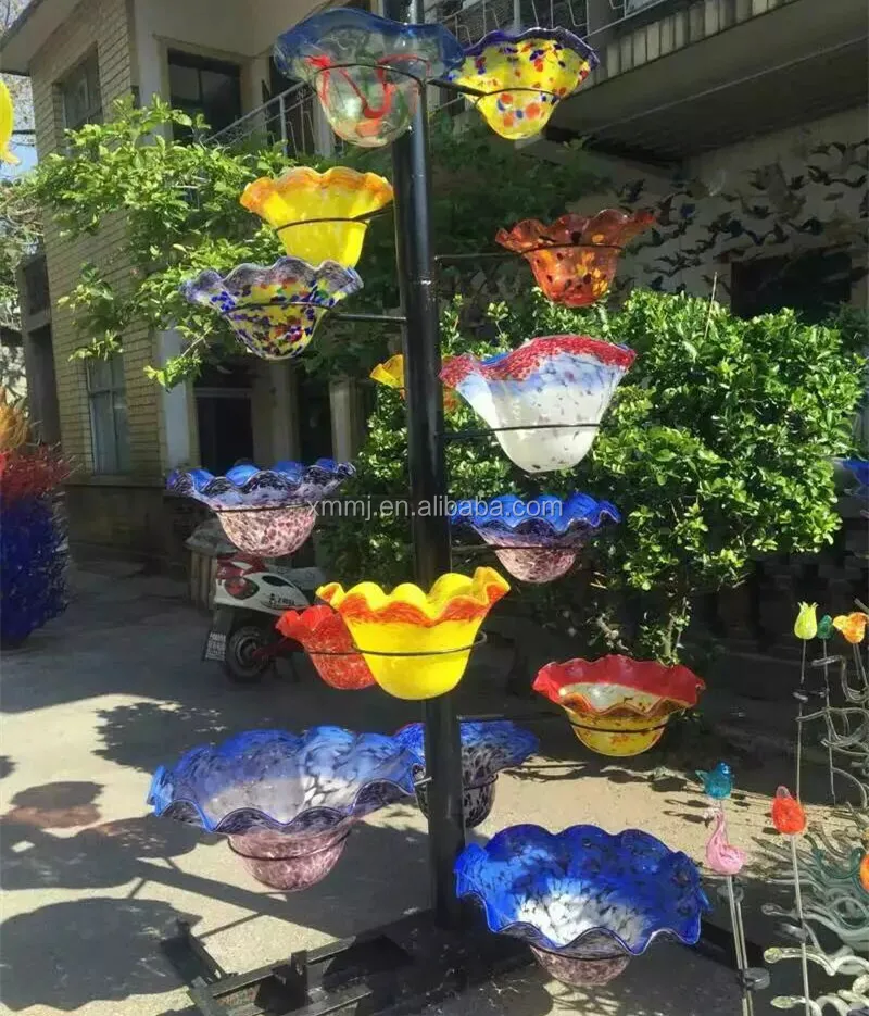Wholesale Handmade Blown Colorful Round Decorative Glass Bowls For
