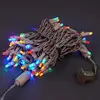 Commercial Brown Wide Angle 100 LED Multi 34' Long christmas string light for outdoor use IP65 waterproof