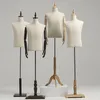 Male Off-White Jersey Suit Form - Includes Base, Form, and Finial