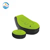Inflatable Flocked Gaming Chair,Camping Lounger Sofa Seat With Stool