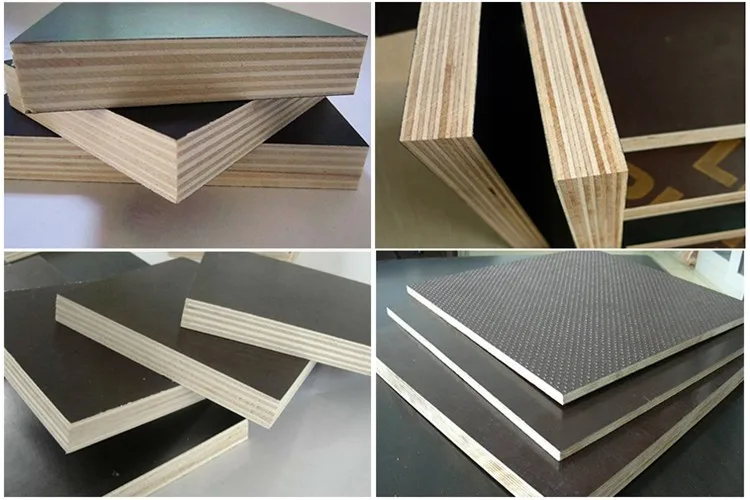 LInyi factory price logo customized plywood phenolic board 17mm black film faced plywood construction formwork plywood