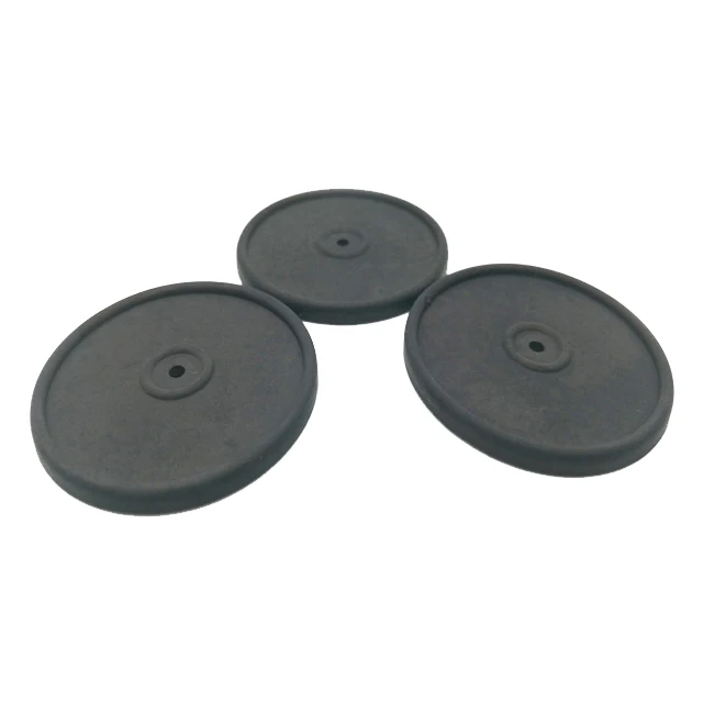 Custom Durable Silicone Rubber Wire Cap Black Flat Rubber Button Cap