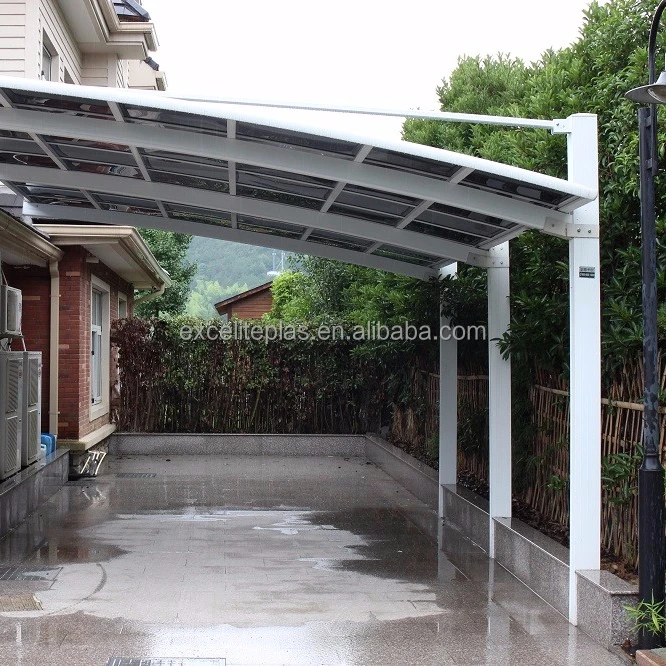 Metall Carport Garage Befestigt Haus Durable Auch ist Terrasse