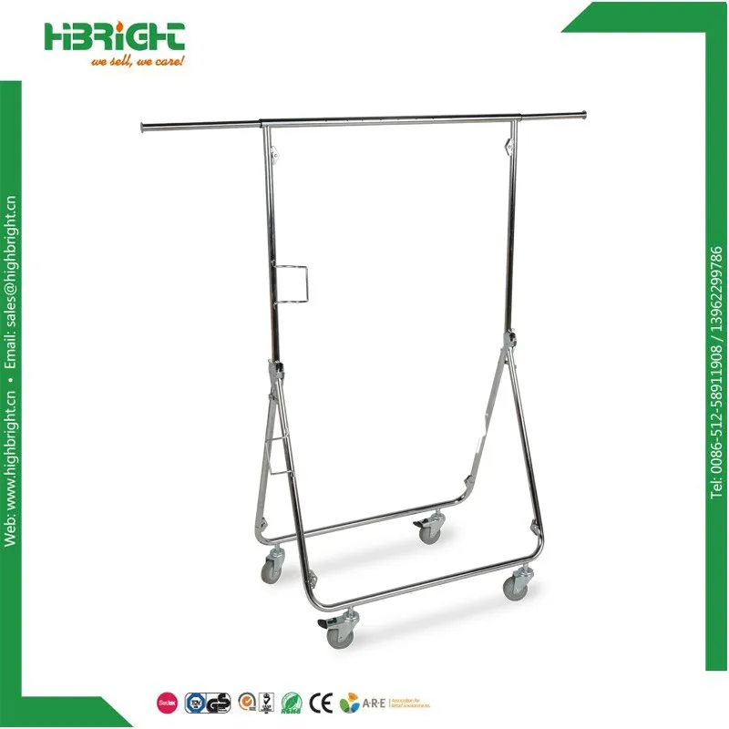 Retail Metal Portable Revolving Clothing Hanger Rack Steel Dryer