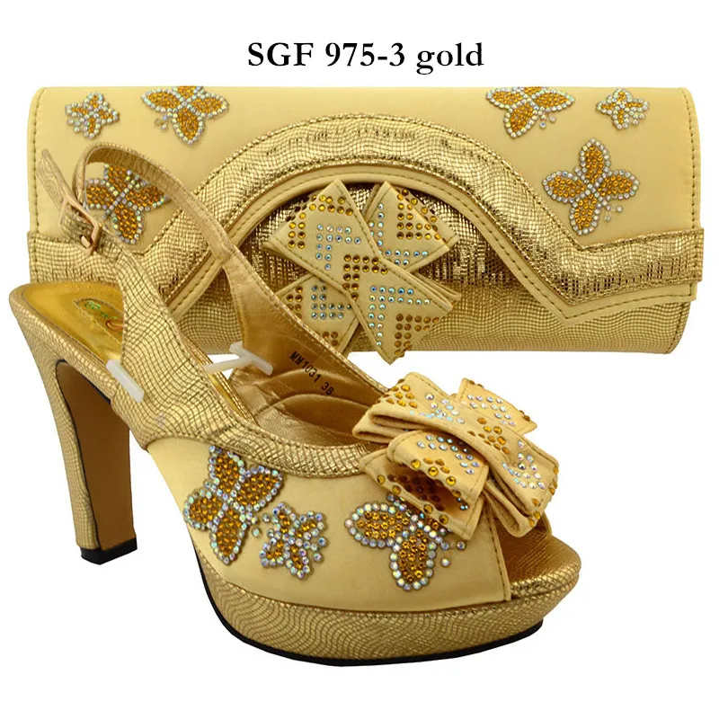 gold color shoes