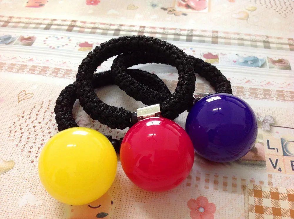 Colorful Ball Elastic Hair Ties Synthetic Hair Ponytail Holders Buy