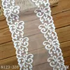 Embroidered net lace sheer tulle garment trim sewing 18.5cm wide