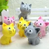 LED cartoon Chi cheese cat talking and lighting key pendant mobile phone bag accessories light torch flashlight with keychain