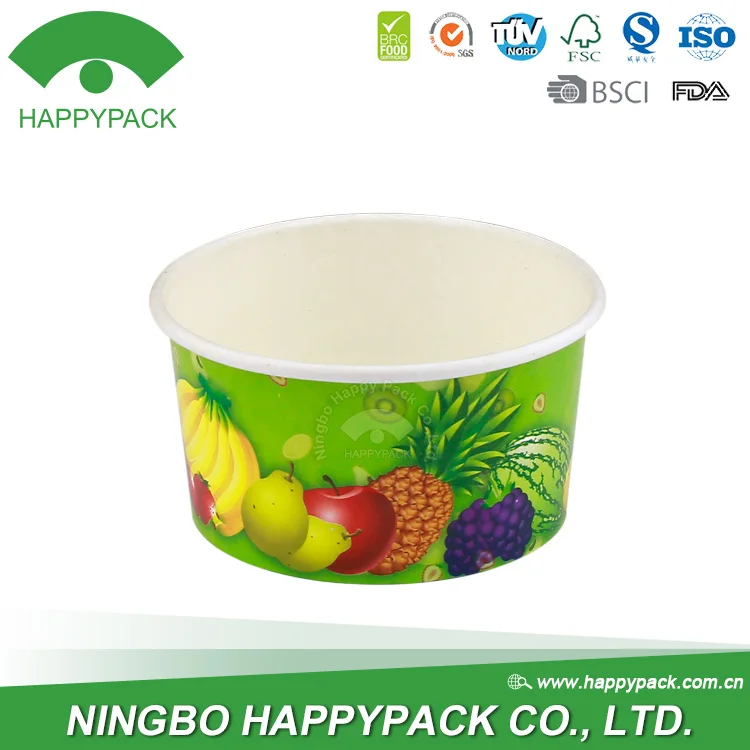 HAPPYPACK 2018 Wholesale Disposable High Quality Holiday Paper Cup 8oz Ice Cream Cup