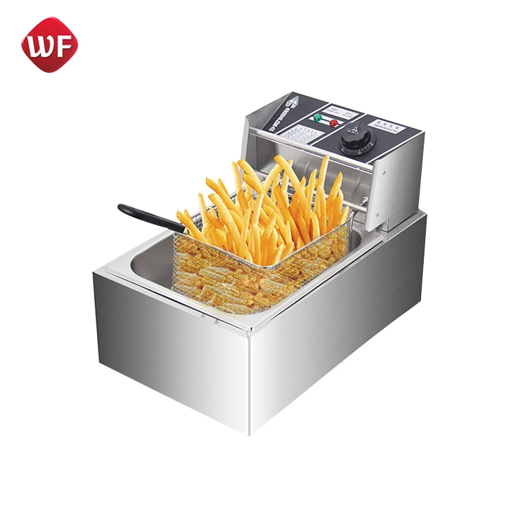 Commercial Electric Chicken Fryer/Potato Chips Fryer Machine/Stainless Steel Mini Deep Fryer   WT/8613824555378