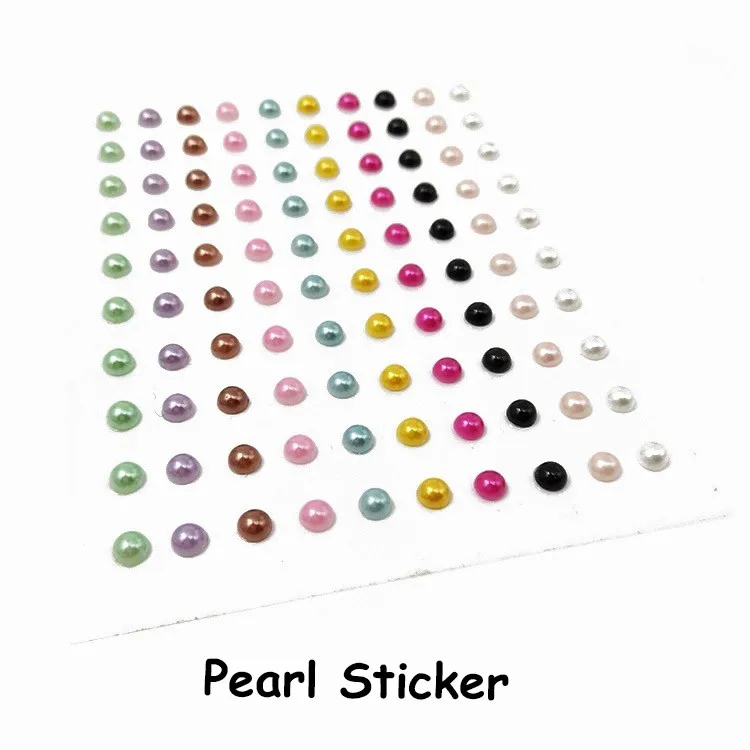 Attractive Design Exquisite Adhesive Gem Jewelry Pearl Sticker