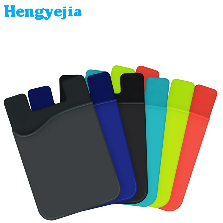 2018 Plastic 3m Adhesive Smart Card Holder And Wallet Silicone Card