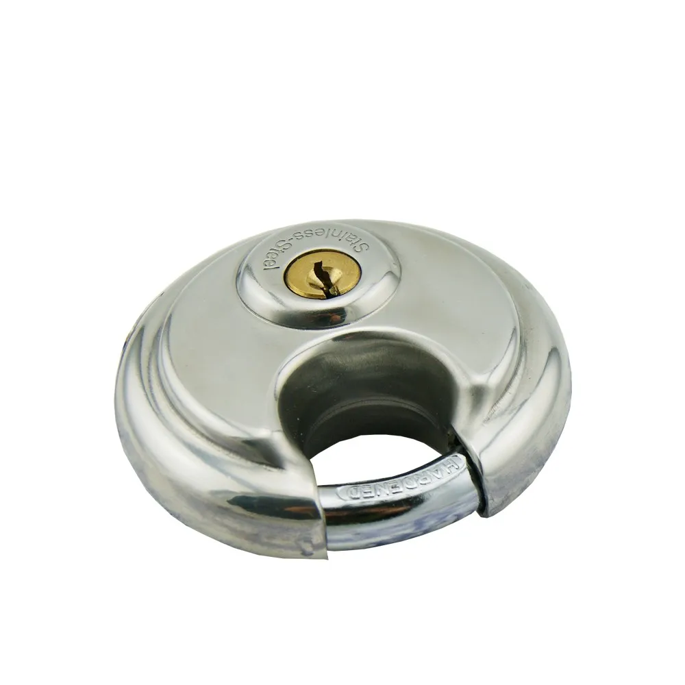 Stainless Steel Disc Padlock Heavy Duty High Safety Pad Locks Anti