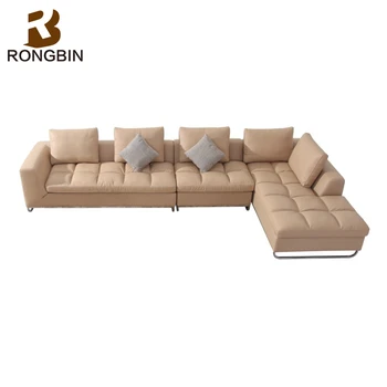 French Provincial Sectional Suede Genuine Leather Rubelli U Shaped Sofa Retailers