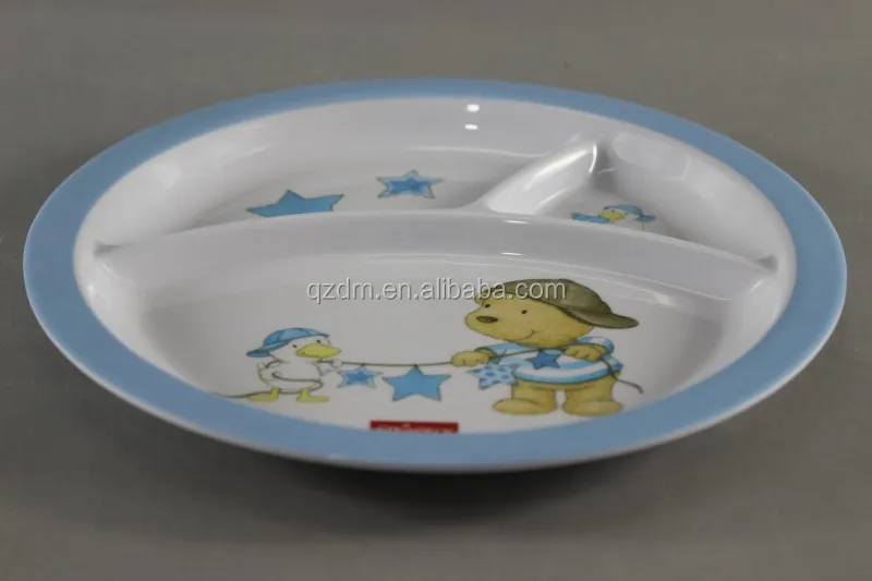 Kids 3 Divide Plate, Three Section Dinner Plate