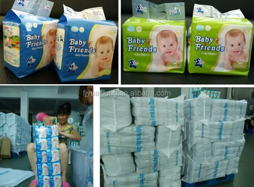 Quanzhou Factory cheap wholesale diaper Hot selling BABY FRIENDS baby diapers