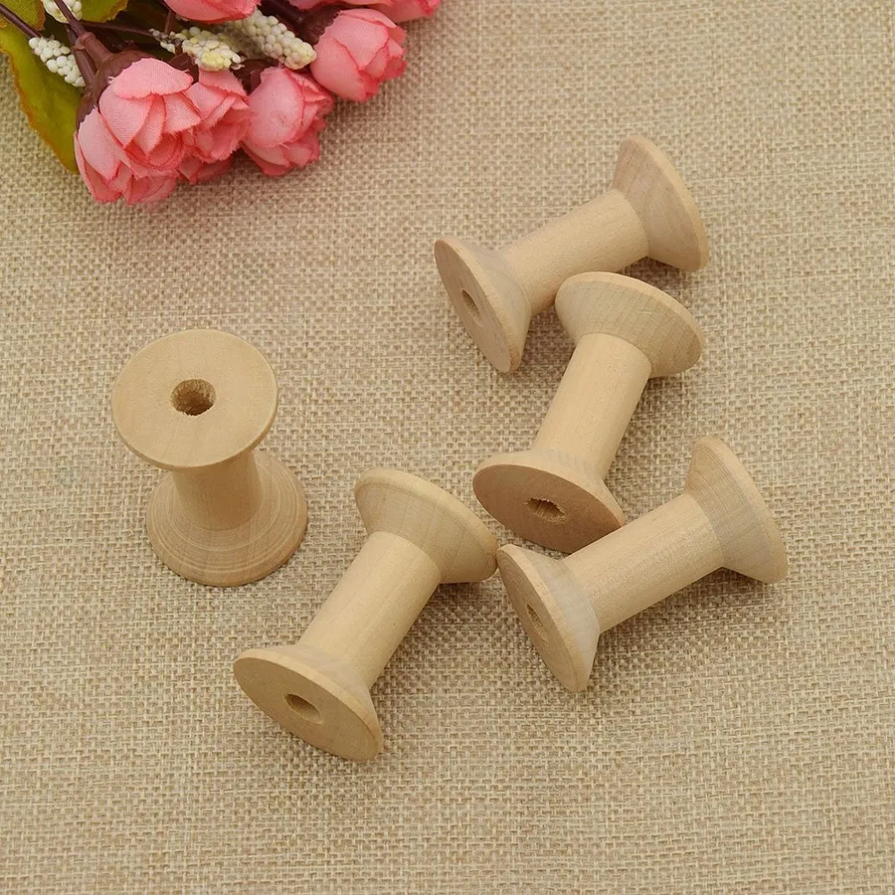 Large Wooden Spools Set Of 20 Natural Wood Thread Spools | Etsy
