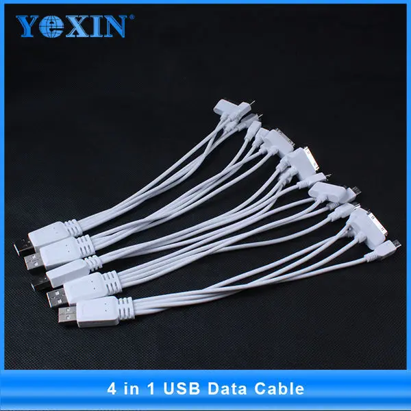 High quality 4 In 1 cable with micro, mini, 4G, 5G, DC in mobile phone cables Factory direct free sample