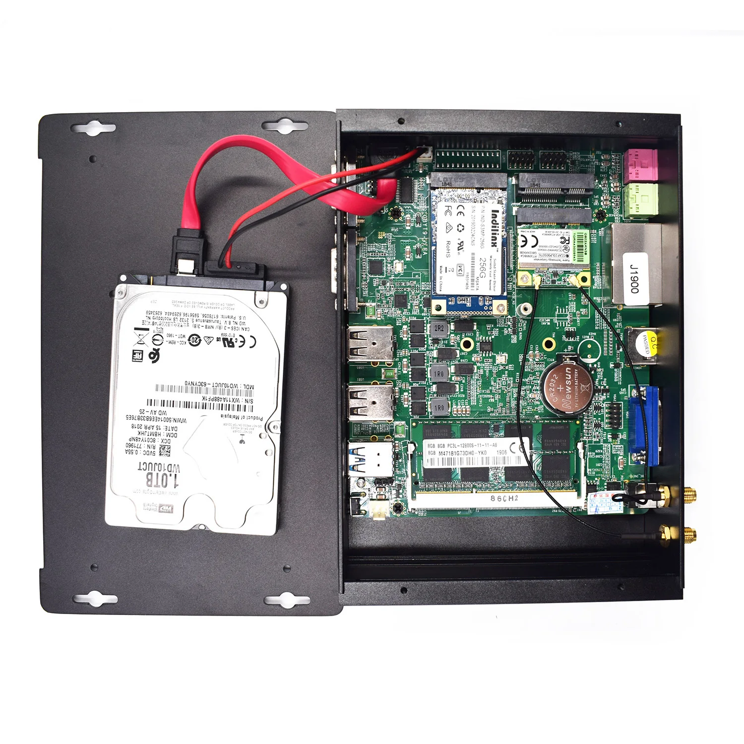 J1900 fanless industrial mini pc